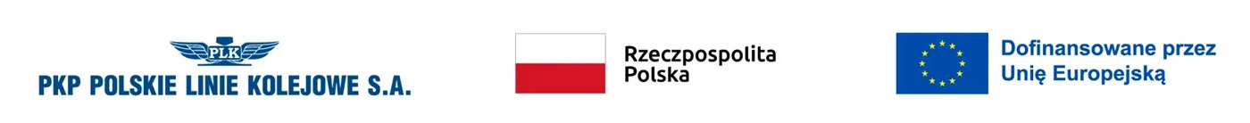 logotypy: PKP, Rzeczpospolita Polska, Dofinansowane przez Unię Europejską