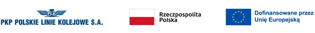 logotypy: PKP, Rzeczpospolita Polska, Dofinansowane przez Unię Europejską