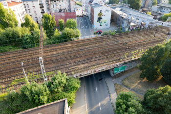 Widok na wiadukt na ul. Granicznej w Katowicach.