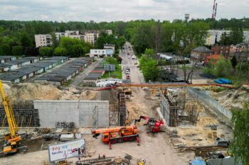 Budowa nowego wiaduktu kolejowego przy ul. Załęskiej w Katowicach