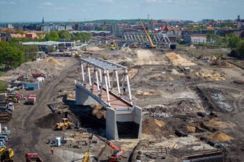 Budowa wiaduktów kolejowych w centrum Katowic