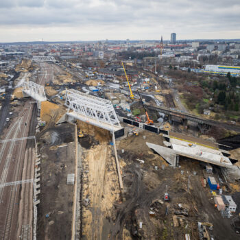Budowa nowych wiaduktów kolejowych w okolicach stacji Katowice