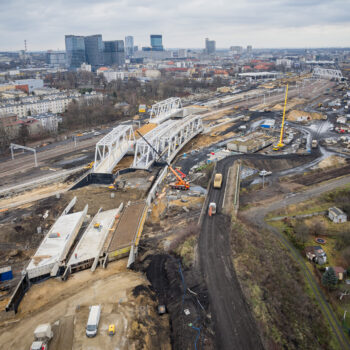 Budowa nowych wiaduktów kolejowych w okolicach stacji Katowice