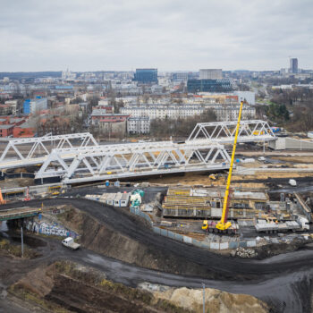 Budowa nowych wiaduktów kolejowych w okolicach stacji Katowice