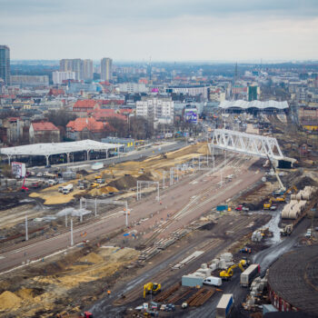 Budowa nowych wiaduktów kolejowych w okolicach stacji Katowice