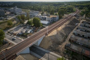 Gotowy wiadukt kolejowy na ul. Załęskiej w Katowicach, fot. Łukasz Hachuła PLK SA