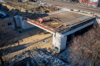 Styczeń: Przebudowa wiaduktów kolejowych nad ul. Mikołowską oraz ul. Graniczną w Katowicach