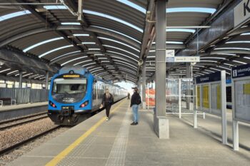 Przebudowany peron na stacji Katowice