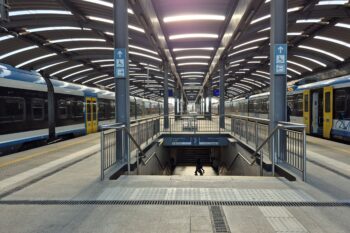 Przebudowany peron na stacji Katowice